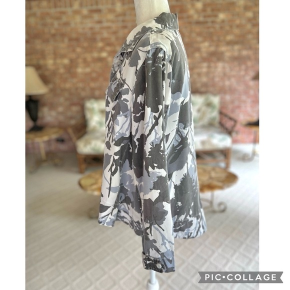 Laurie Felt Gray Camo Hi Low Swing Jacket 2 - Picture 8 of 16